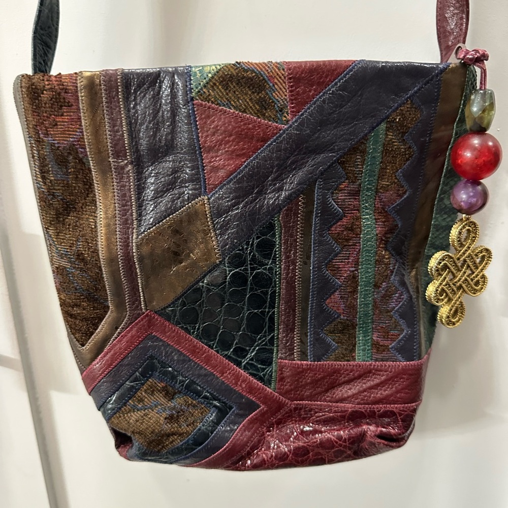 Multicolor Patchwork Leather Bag